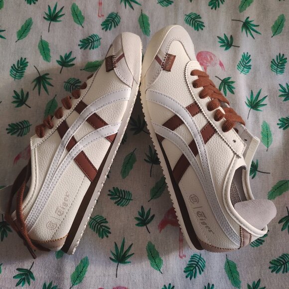 Onitsuka Tiger GSM White/Brown Shoes - Picture 4 of 6